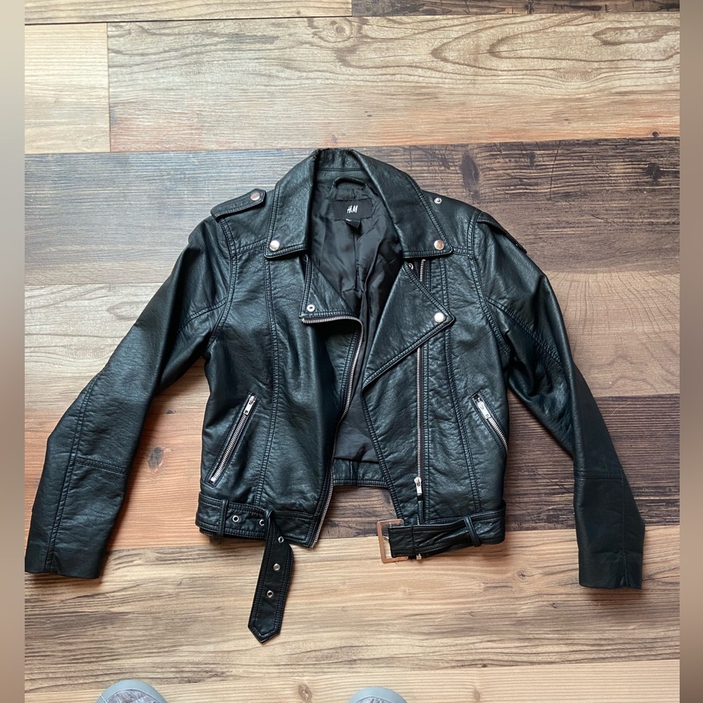 H&M faux leather biker jacket